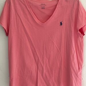Polo by Ralph Lauren Coral V-Neck Tee